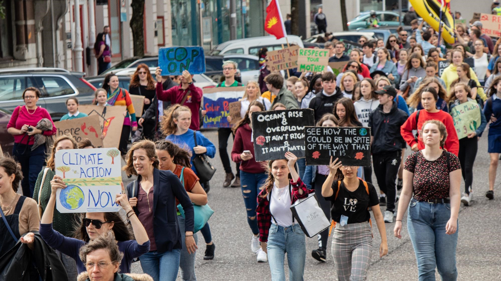 Klimaschutz-Strategie Demo Aktivisten