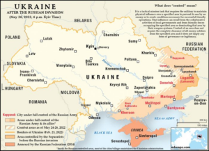 Ukrainekrieg, besetzte Gebiete Juni 2022
