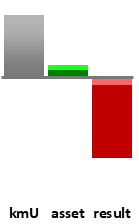 Das AssetRanking ist ein Vermögensvergleich mit einem durchschnittlichen KMU. Links der Assetvergleich, rechts das operative Ergebnis