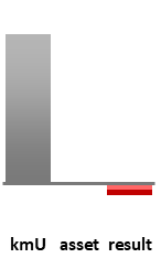 Das AssetRanking ist ein Vermögensvergleich mit einem durchschnittlichen KMU. Links der Assetvergleich, rechts das operative Ergebnis