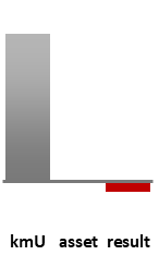 Das AssetRanking ist ein Vermögensvergleich mit einem durchschnittlichen KMU. Links der Assetvergleich, rechts das operative Ergebnis