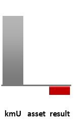 Das AssetRanking ist ein Vermögensvergleich mit einem durchschnittlichen KMU. Links der Assetvergleich, rechts das operative Ergebnis
