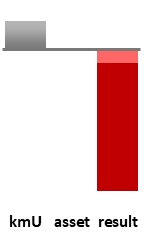 Das AssetRanking ist ein Vermögensvergleich mit einem durchschnittlichen KMU. Links der Assetvergleich, rechts das operative Ergebnis