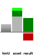 Das AssetRanking ist ein Vermögensvergleich mit einem durchschnittlichen KMU. Links der Assetvergleich, rechts das operative Ergebnis