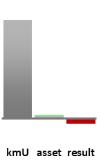Das AssetRanking ist ein Vermögensvergleich mit einem durchschnittlichen KMU. Links der Assetvergleich, rechts das operative Ergebnis