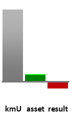 Das AssetRanking ist ein Vermögensvergleich mit einem durchschnittlichen KMU. Links der Assetvergleich, rechts das operative Ergebnis