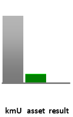 Das AssetRanking ist ein Vermögensvergleich mit einem durchschnittlichen KMU. Links der Assetvergleich, rechts das operative Ergebnis