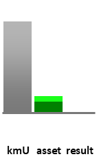 Das AssetRanking ist ein Vermögensvergleich mit einem durchschnittlichen KMU. Links der Assetvergleich, rechts das operative Ergebnis