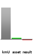 Das AssetRanking ist ein Vermögensvergleich mit einem durchschnittlichen KMU. Links der Assetvergleich, rechts das operative Ergebnis