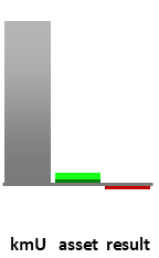 Das AssetRanking ist ein Vermögensvergleich mit einem durchschnittlichen KMU. Links der Assetvergleich, rechts das operative Ergebnis
