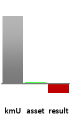 Das AssetRanking ist ein Vermögensvergleich mit einem durchschnittlichen KMU. Links der Assetvergleich, rechts das operative Ergebnis