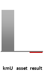 Das AssetRanking ist ein Vermögensvergleich mit einem durchschnittlichen KMU. Links der Assetvergleich, rechts das operative Ergebnis