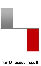Das AssetRanking ist ein Vermögensvergleich mit einem durchschnittlichen KMU. Links der Assetvergleich, rechts das operative Ergebnis
