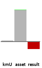 Das AssetRanking ist ein Vermögensvergleich mit einem durchschnittlichen KMU. Links der Assetvergleich, rechts das operative Ergebnis