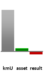Das AssetRanking ist ein Vermögensvergleich mit einem durchschnittlichen KMU. Links der Assetvergleich, rechts das operative Ergebnis