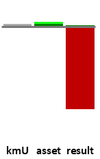 Das AssetRanking ist ein Vermögensvergleich mit einem durchschnittlichen KMU. Links der Assetvergleich, rechts das operative Ergebnis