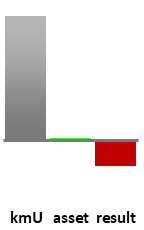 Das AssetRanking ist ein Vermögensvergleich mit einem durchschnittlichen KMU. Links der Assetvergleich, rechts das operative Ergebnis