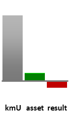Das AssetRanking ist ein Vermögensvergleich mit einem durchschnittlichen KMU. Links der Assetvergleich, rechts das operative Ergebnis