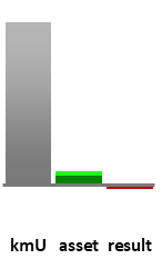 Das AssetRanking ist ein Vermögensvergleich mit einem durchschnittlichen KMU. Links der Assetvergleich, rechts das operative Ergebnis