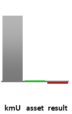 Das AssetRanking ist ein Vermögensvergleich mit einem durchschnittlichen KMU. Links der Assetvergleich, rechts das operative Ergebnis